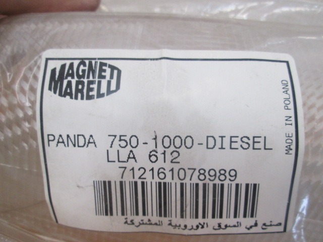 INDICADOR DE DIRECCI?N ADICIONAL OEM N. 9940641 PIEZAS DE COCHES USADOS FIAT PANDA (1986 - 2003) BENZINA DESPLAZAMIENTO 7 ANOS 1986