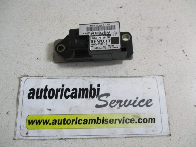 SENSOR AIRBAG OEM N. 550759800 PIEZAS DE COCHES USADOS RENAULT SCENIC/GRAND SCENIC (1999 - 2003) DIESEL DESPLAZAMIENTO 19 ANOS 2000