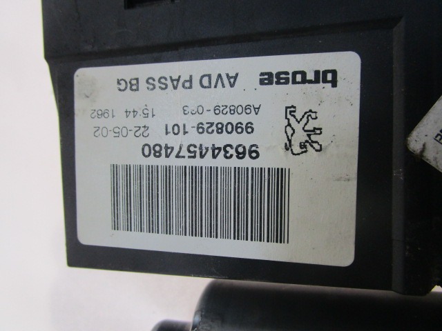 MECANIS.D.LA VENTANIL.D.LA PUERTA OEM N. 9634457480 PIEZAS DE COCHES USADOS PEUGEOT 307 BER/SW/CABRIO (2001 - 2009) DIESEL DESPLAZAMIENTO 20 ANOS 2005