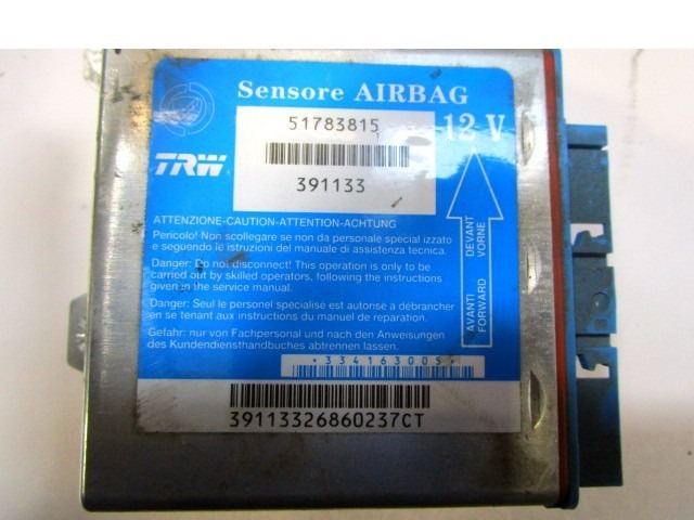 KIT AIRBAG COMPLETA OEM N. 18326 KIT AIRBAG COMPLETO PIEZAS DE COCHES USADOS LANCIA MUSA MK1 350 (2004 - 2007) BENZINA DESPLAZAMIENTO 14 ANOS 2006