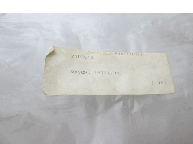 PARRILLA DEL COCHE OEM N. 2103510 PIEZAS DE COCHES USADOS SEAT IBIZA MK1 (1984 - 1993)BENZINA DESPLAZAMIENTO 12 ANOS 1985