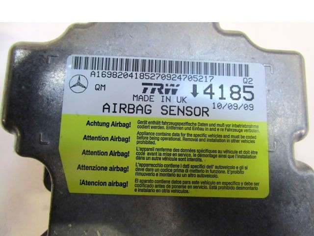KIT AIRBAG COMPLETA OEM N. 31059 KIT AIRBAG COMPLETO PIEZAS DE COCHES USADOS MERCEDES CLASSE A W169 5P C169 3P RESTYLING (05/2008 - 2012) BENZINA DESPLAZAMIENTO 15 ANOS 2009