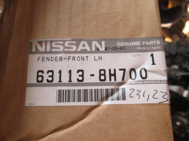 PANEL LATERAL DELANTERO OEM N. 63113-8H700 PIEZAS DE COCHES USADOS NISSAN X-TRAIL T 30 (2001-08/2007) DIESEL DESPLAZAMIENTO 22 ANOS 2004