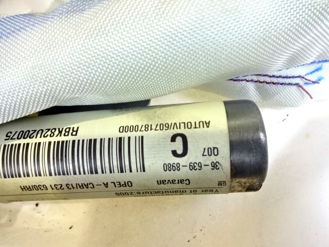 AIRBAG DE CABEZA, LADO DERECHO OEM N. 13231630 PIEZAS DE COCHES USADOS OPEL ASTRA H RESTYLING L48 L08 L35 L67 5P/3P/SW (2007 - 2009) DIESEL DESPLAZAMIENTO 19 ANOS 2008