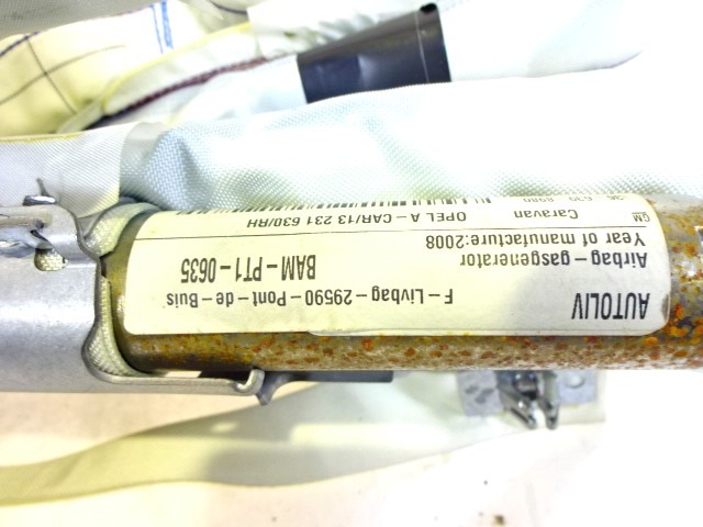 AIRBAG DE CABEZA, LADO DERECHO OEM N. 13231630 PIEZAS DE COCHES USADOS OPEL ASTRA H RESTYLING L48 L08 L35 L67 5P/3P/SW (2007 - 2009) DIESEL DESPLAZAMIENTO 19 ANOS 2008