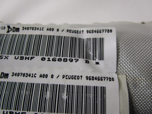 AIRBAG DE CABEZA, LADO DERECHO OEM N. 9684667780 PIEZAS DE COCHES USADOS PEUGEOT 5008 (2009 - 2013) DIESEL DESPLAZAMIENTO 20 ANOS 2010