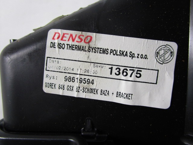 VENTILADOR OEM N. 98619594 PIEZAS DE COCHES USADOS LANCIA Y YPSILON (dal 2011)BENZINA/GPL DESPLAZAMIENTO 12 ANOS 2014