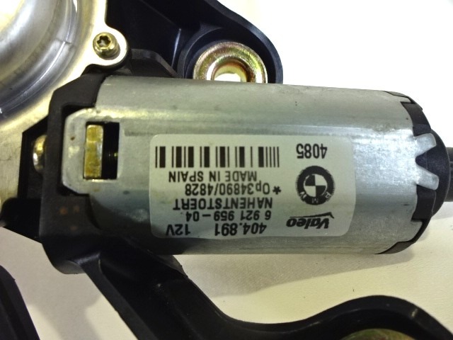 MOTOR DEL LIMPIAPARABRISAS TRASERO OEM N. 6921959 PIEZAS DE COCHES USADOS BMW SERIE 1 BER/COUPE/CABRIO E81/E82/E87/E88 (2003 - 2007) BENZINA DESPLAZAMIENTO 16 ANOS 2005