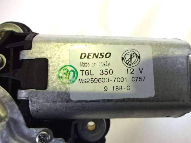 MOTOR DEL LIMPIAPARABRISAS TRASERO OEM N. MS259600-7001 PIEZAS DE COCHES USADOS FIAT PANDA 169 (2003 - 08/2009) BENZINA/METANO DESPLAZAMIENTO 12 ANOS 2009