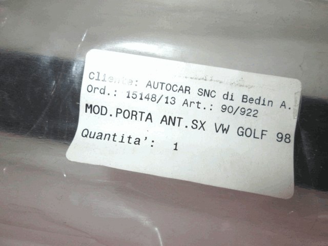 PERFIL, MOLDURA DE PUERTA FRONTAL, IZQUIERDA OEM N. 1J4853515 PIEZAS DE COCHES USADOS VOLKSWAGEN GOLF MK4 BER/SW (1998 - 2004) DIESEL DESPLAZAMIENTO 19 ANOS 1998