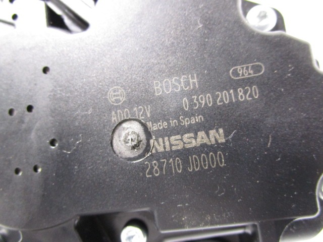 MOTOR DEL LIMPIAPARABRISAS TRASERO OEM N. 0390201820  PIEZAS DE COCHES USADOS NISSAN QASHQAI J10E (03/2010 - 2013) DIESEL DESPLAZAMIENTO 15 ANOS 2013