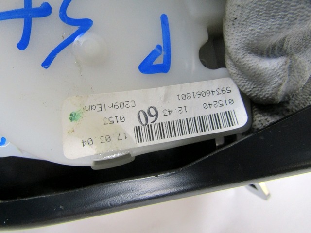 CINTUR?N DE SEGURIDAD OEM N. 59346061801 PIEZAS DE COCHES USADOS MERCEDES CLASSE CLK W209 C208 COUPE A208 CABRIO (2002 - 2010)DIESEL DESPLAZAMIENTO 27 ANOS 2004