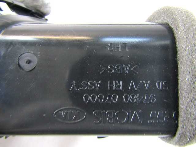 SALIDA DE AIRE OEM N. 97480-07000 PIEZAS DE COCHES USADOS KIA PICANTO (2008 - 2011) BENZINA DESPLAZAMIENTO 10 ANOS 2011