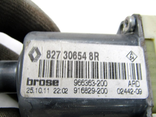 MOTOR DE LA VENTANA DE LA PUERTA TRASERA OEM N. 827306548R PIEZAS DE COCHES USADOS RENAULT MEGANE MK3 BER/SPORTOUR/ESTATE (2009 - 2015) DIESEL DESPLAZAMIENTO 15 ANOS 2011