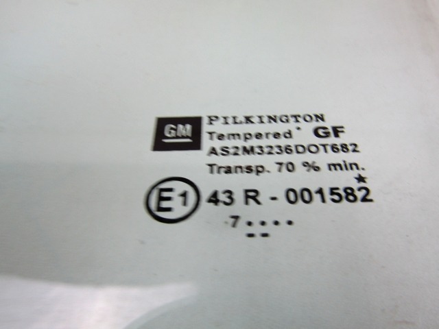 CRISTAL DE PUERTA,VIDRIO TENIDO TRAS.IZ. OEM N. 93183275 PIEZAS DE COCHES USADOS OPEL ASTRA H RESTYLING L48 L08 L35 L67 5P/3P/SW (2007 - 2009) DIESEL DESPLAZAMIENTO 19 ANOS 2008