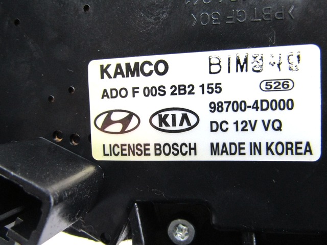 MOTOR DEL LIMPIAPARABRISAS TRASERO OEM N. 987004D000 PIEZAS DE COCHES USADOS KIA CARNIVAL MK2 (2006 - 2011)DIESEL DESPLAZAMIENTO 29 ANOS 2009