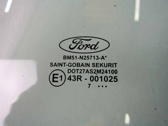 CRISTAL DE PUERTA,VIDRIO TENIDO TRAS.IZ. OEM N. BM51-N25713-A PIEZAS DE COCHES USADOS FORD FOCUS MK3 RESTYLING 4P/5P/SW (2014 - 2018)DIESEL DESPLAZAMIENTO 15 ANOS 2018