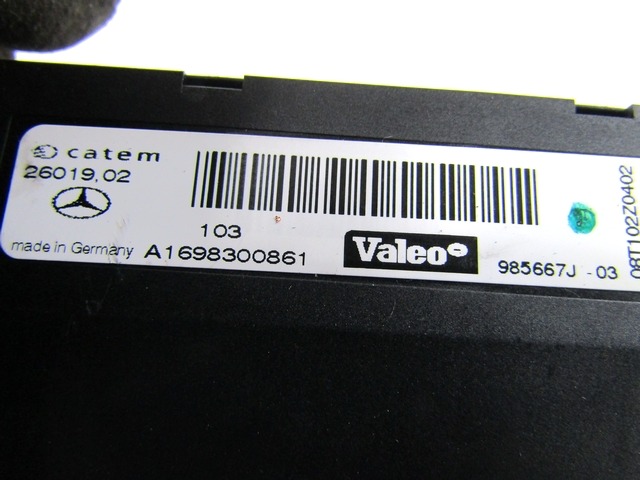 CALEFACTOR AUXILIAR OEM N. A1698300861 PIEZAS DE COCHES USADOS MERCEDES CLASSE B W245 T245 5P (2005 - 2011) DIESEL DESPLAZAMIENTO 20 ANOS 2008