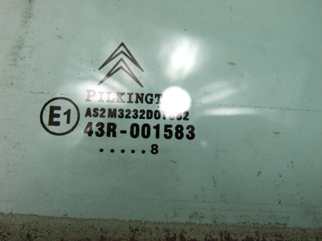 CRISTAL DE PUERTA,VIDRIO TENIDO TRAS.IZ. OEM N. 9203CL PIEZAS DE COCHES USADOS CITROEN C3 / PLURIEL (09/2005 - 11/2010) BENZINA DESPLAZAMIENTO 11 ANOS 2008