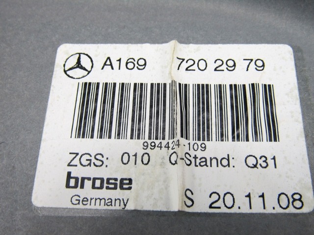 MECANIS.D.LA VENTANIL.D.LA PUERTA OEM N. A1698204142 PIEZAS DE COCHES USADOS MERCEDES CLASSE A W169 5P C169 3P RESTYLING (05/2008 - 2012) BENZINA DESPLAZAMIENTO 15 ANOS 2008