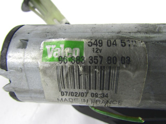 MOTOR DEL LIMPIAPARABRISAS TRASERO OEM N. 9638335780 PIEZAS DE COCHES USADOS CITROEN C5 MK1 /BREAK (2000 - 2007) DIESEL DESPLAZAMIENTO 20 ANOS 2007