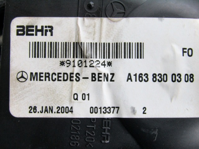 VENTILADOR OEM N. A1638300308 PIEZAS DE COCHES USADOS MERCEDES CLASSE ML W163 (1997 - 2006) DIESEL DESPLAZAMIENTO 27 ANOS 2004