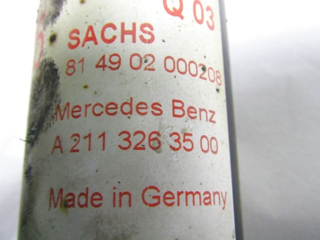 PAR DE AMORTIGUADORES TRASEROS OEM N. A2113263500 PIEZAS DE COCHES USADOS MERCEDES CLASSE E W211 BER/SW (03/2002 - 05/2006) DIESEL DESPLAZAMIENTO 22 ANOS 2005