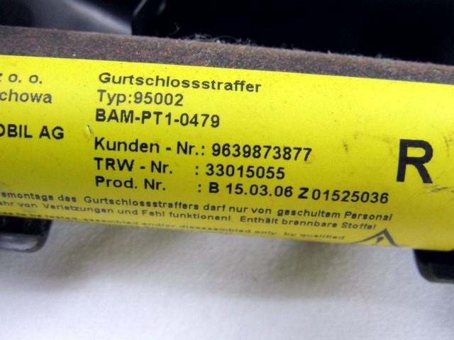 KIT AIRBAG COMPLETA OEM N. 18613 KIT AIRBAG COMPLETO PIEZAS DE COCHES USADOS CITROEN C2 (2004 - 2009) BENZINA DESPLAZAMIENTO 16 ANOS 2006