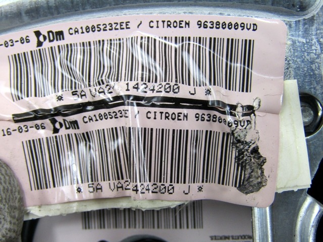 KIT AIRBAG COMPLETA OEM N. 18613 KIT AIRBAG COMPLETO PIEZAS DE COCHES USADOS CITROEN C2 (2004 - 2009) BENZINA DESPLAZAMIENTO 16 ANOS 2006
