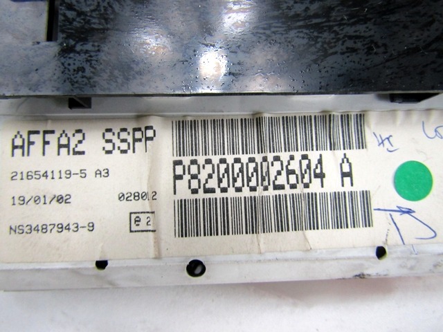 ORDENADOR DE A BORDO OEM N. 8200002604 PIEZAS DE COCHES USADOS RENAULT LAGUNA MK2 BER/SW (11/2000 - 12/2004) DIESEL DESPLAZAMIENTO 22 ANOS 2002