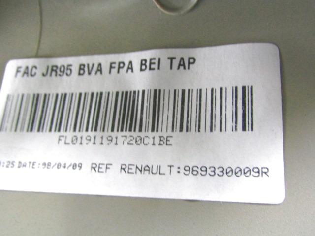 PIEZAS ADOSADAS CONSOLA CENTRAL OEM N. 969330009R PIEZAS DE COCHES USADOS RENAULT SCENIC/GRAND SCENIC (2009 - 2016) DIESEL DESPLAZAMIENTO 20 ANOS 2009