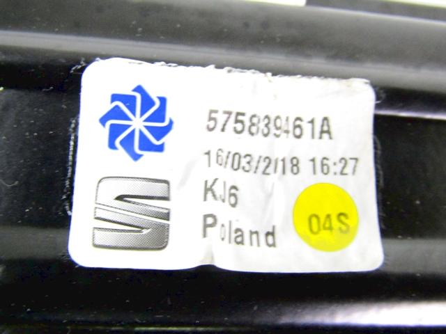 MECANIS.D.LA VENTANIL.D.LA PUERTA TRASER OEM N. 119697 Sistema alzacristallo porta posteriore elet PIEZAS DE COCHES USADOS SEAT ATECA (DAL 2016)BENZINA DESPLAZAMIENTO 14 ANOS 2018