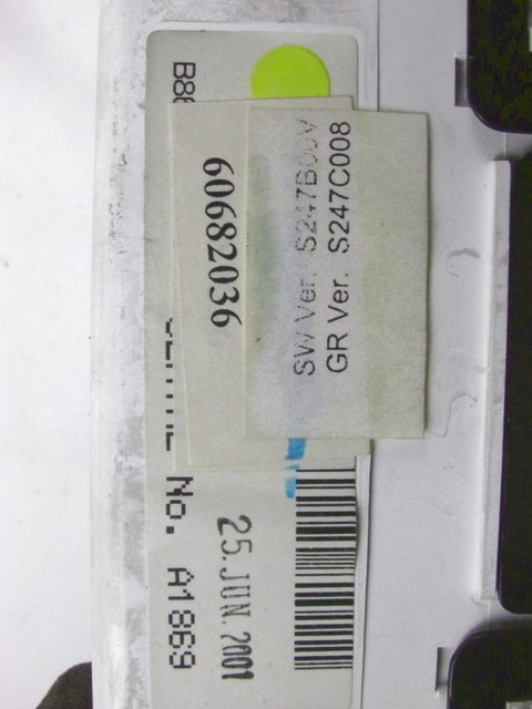 CUADRO DE INSTRUMENTOS OEM N. 60682036 PIEZAS DE COCHES USADOS LANCIA THESIS (2002 - 2009) BENZINA DESPLAZAMIENTO 32 ANOS 2003