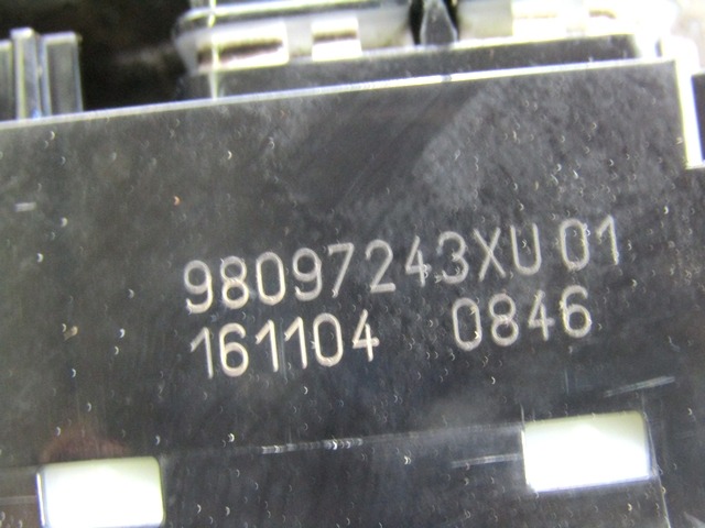 INTERRUPTORES DIVERSOS OEM N. 98097243XU PIEZAS DE COCHES USADOS PEUGEOT 2008 (DAL 2013) DIESEL DESPLAZAMIENTO 16 ANOS 2016