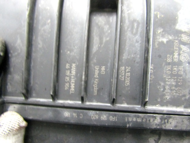 SILENCIADOR DE ADMISI?N OEM N. 1F0129607 PIEZAS DE COCHES USADOS VOLKSWAGEN CADDY 3 (2004 - 2015)DIESEL DESPLAZAMIENTO 20 ANOS 2006