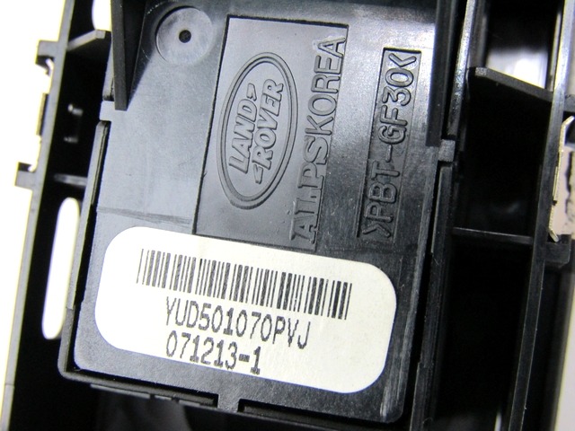 INTERRUPTOR ALZACRISTALES OEM N. YUD501070PVJ PIEZAS DE COCHES USADOS LAND ROVER RANGE ROVER SPORT (2005 - 2010) DIESEL DESPLAZAMIENTO 27 ANOS 2008