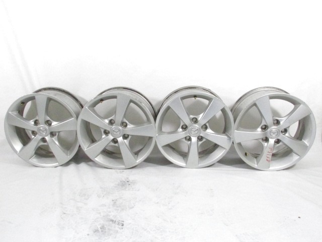 JUEGO DE RUEDAS DE ALEACI?N 15' OEM N. 17876 SET 4 CERCHI IN LEGA PIEZAS DE COCHES USADOS MAZDA 3 (2003 - 2006)DIESEL DESPLAZAMIENTO 16 ANOS 2005