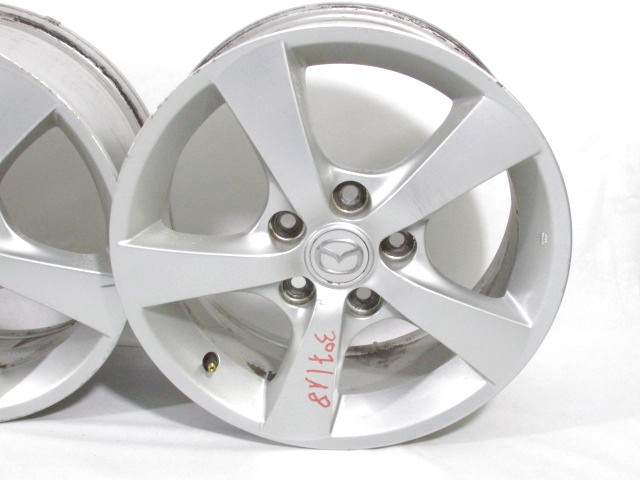 JUEGO DE RUEDAS DE ALEACI?N 15' OEM N. 17876 SET 4 CERCHI IN LEGA PIEZAS DE COCHES USADOS MAZDA 3 (2003 - 2006)DIESEL DESPLAZAMIENTO 16 ANOS 2005