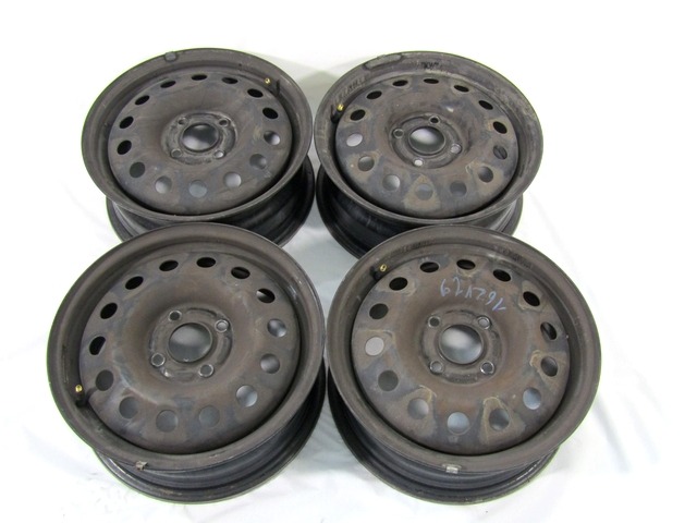 CONJUNTO DE LLANTA 15'' OEM N. 16626 SET 4 CERCHI IN FERRO PIEZAS DE COCHES USADOS FORD FUSION (03/2006 - 2012) DIESEL DESPLAZAMIENTO 14 ANOS 2007