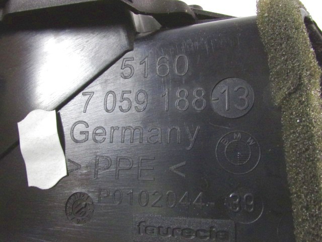 SALIDA DE AIRE OEM N. 51607059188 PIEZAS DE COCHES USADOS BMW SERIE 1 BER/COUPE/CABRIO E81/E82/E87/E88 LCI RESTYLING (2007 - 2013) DIESEL DESPLAZAMIENTO 20 ANOS 2010