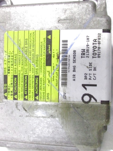 KIT AIRBAG COMPLETA OEM N. 19245 KIT AIRBAG COMPLETO PIEZAS DE COCHES USADOS TOYOTA COROLLA VERSO (2004 - 2009) DIESEL DESPLAZAMIENTO 22 ANOS 2006