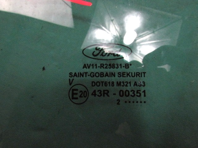 CRISTAL DE PUERTA COMPACTO IZQUIERDA OEM N. AV11-R25831-B PIEZAS DE COCHES USADOS FORD BMAX (DAL 2012)DIESEL DESPLAZAMIENTO 16 ANOS 2013