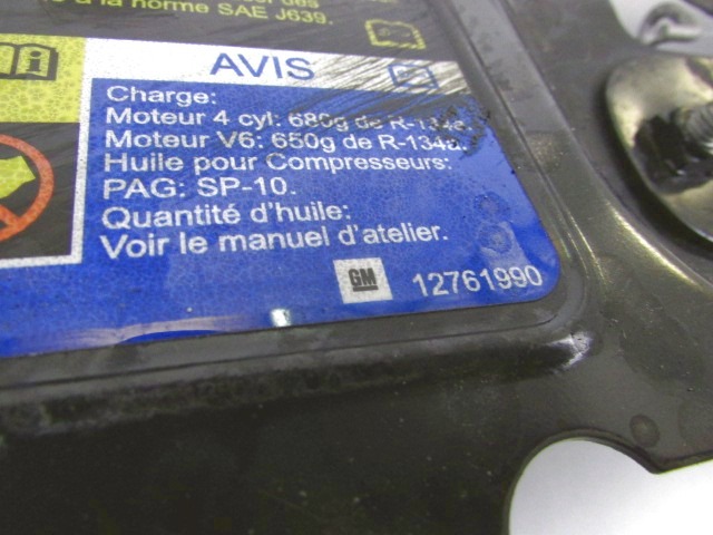 CHAPA DEBAJO DEL CAP? OEM N. 12761990 PIEZAS DE COCHES USADOS SAAB 9-3 BER/SW/CABRIO (2007 - 2013) DIESEL DESPLAZAMIENTO 19 ANOS 2007