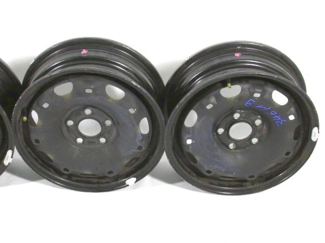 CONJUNTO DE LLANTA 14'' OEM N. 101154 SET 4 CERCHI IN FERRO PIEZAS DE COCHES USADOS VOLKSWAGEN POLO (DAL 02/2014) DIESEL DESPLAZAMIENTO 14 ANOS 2015