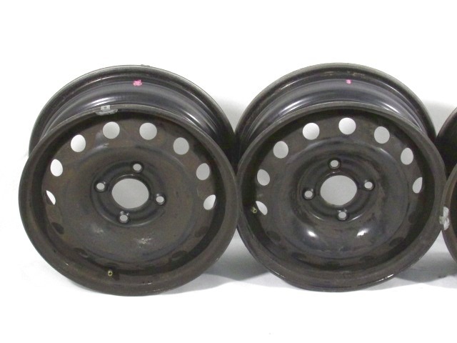 CONJUNTO DE LLANTA 14'' OEM N. SET PIEZAS DE COCHES USADOS PEUGEOT 206 / 206 CC (1998 - 2003) BENZINA DESPLAZAMIENTO 14 ANOS 2000