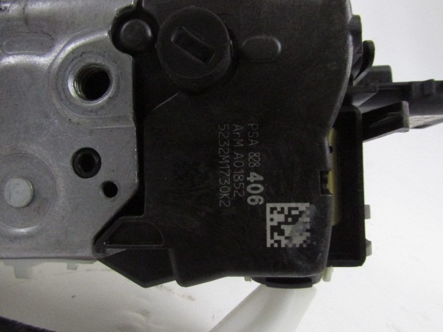 BLOQUEO CENTRAL DE LA PUERTA IZQUIERDA DELANTERA OEM N. PSA828406 PIEZAS DE COCHES USADOS PEUGEOT PARTNER TEPEE (DAL 2010)DIESEL DESPLAZAMIENTO 16 ANOS 2012