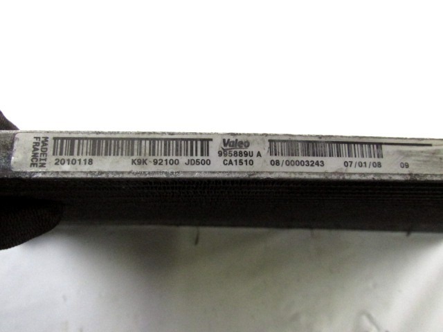 CONDENSADOR SISTEMA D ACONDIZIONA D AIRE OEM N. 92100-JD500 PIEZAS DE COCHES USADOS NISSAN QASHQAI J10C (2006 - 2010) DIESEL DESPLAZAMIENTO 15 ANOS 2008