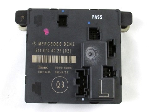 EL CONTROL DE LA PUERTA DE ENTRADA OEM N. 2118704026 PIEZAS DE COCHES USADOS MERCEDES CLASSE E W211 BER/SW (06/2006 - 2009)DIESEL DESPLAZAMIENTO 30 ANOS 2007