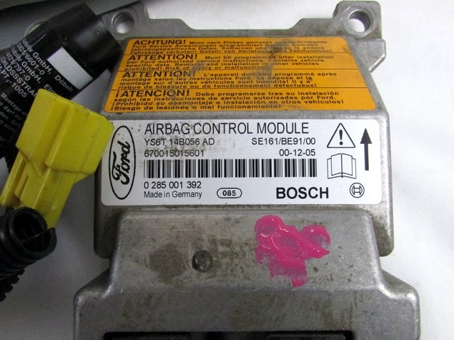 YS6T-14B056-AD KIT AIRBAG FORD FIESTA 1.2 55KW 5P B 5M (2001) RICAMBIO USATO 97FB-F042B84-AA YS61-B042B85-AA YS61-A61209-AA YS61-A61208-AA