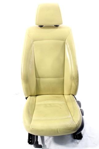 52106982918 SEDILE ANTERIORE SINISTRO GUIDATORE IN PELLE BEIGE BMW SERIE 1 118 D E87 2.0 D 105KW 6M 5P (2008) RICAMBIO USATO 